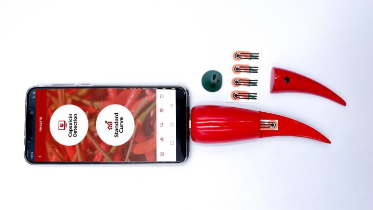 Sensor de pimenta ligado ao celular diz se a comida vai arder