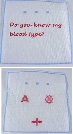 Exame de sangue d resultado por escrito... em sangue