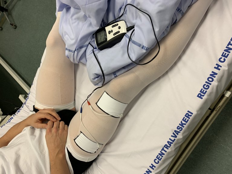 Meias elétricas impedem perda de massa muscular de pacientes internados