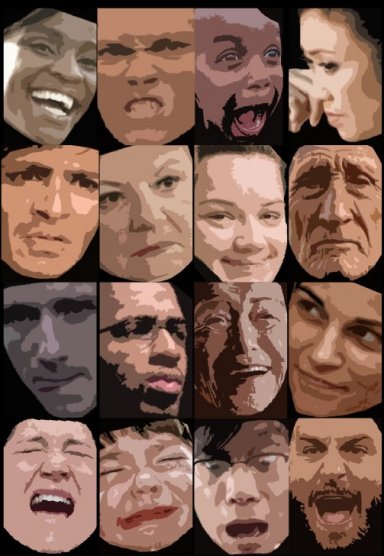 As 16 expresses faciais mais comuns em situaes emocionais em todo o mundo
