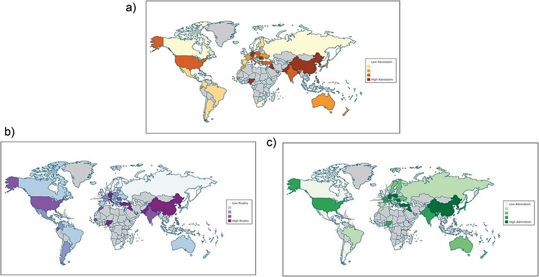 Estes 5 pa�ses apresentam os n�veis mais elevados de narcisismo
